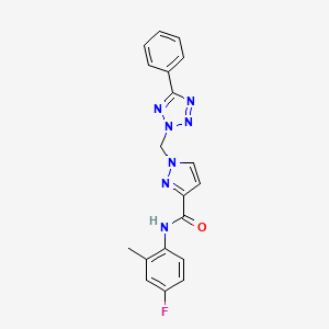 N~3~-(4-FLUORO-2-METHYLPHENYL)-1-[(5-PHENYL-2H-1,2,3,4-TETRAAZOL-2-YL)METHYL]-1H-PYRAZOLE-3-CARBOXAMIDE