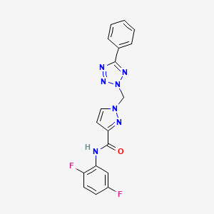 N-(2,5-DIFLUOROPHENYL)-1-[(5-PHENYL-2H-1,2,3,4-TETRAAZOL-2-YL)METHYL]-1H-PYRAZOLE-3-CARBOXAMIDE