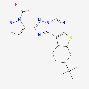 9-(TERT-BUTYL)-2-[1-(DIFLUOROMETHYL)-1H-PYRAZOL-5-YL]-8,9,10,11-TETRAHYDRO[1]BENZOTHIENO[3,2-E][1,2,4]TRIAZOLO[1,5-C]PYRIMIDINE