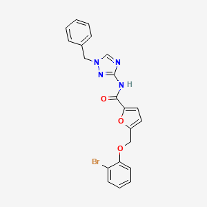 molecular formula C21H17BrN4O3 B4377557 N-(1-benzyl-1H-1,2,4-triazol-3-yl)-5-[(2-bromophenoxy)methyl]-2-furamide 