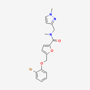 5-[(2-bromophenoxy)methyl]-N-methyl-N-[(1-methyl-1H-pyrazol-3-yl)methyl]-2-furamide