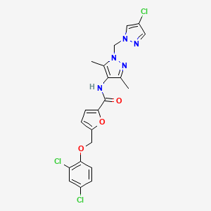 N~2~-{1-[(4-CHLORO-1H-PYRAZOL-1-YL)METHYL]-3,5-DIMETHYL-1H-PYRAZOL-4-YL}-5-[(2,4-DICHLOROPHENOXY)METHYL]-2-FURAMIDE