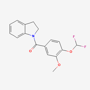 [4-(difluoromethoxy)-3-methoxyphenyl](2,3-dihydro-1H-indol-1-yl)methanone