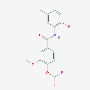 4-(difluoromethoxy)-N-(2-fluoro-5-methylphenyl)-3-methoxybenzamide