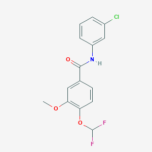 N-(3-chlorophenyl)-4-(difluoromethoxy)-3-methoxybenzamide