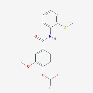 4-(difluoromethoxy)-3-methoxy-N-[2-(methylsulfanyl)phenyl]benzamide