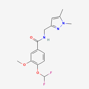 4-(difluoromethoxy)-N-[(1,5-dimethyl-1H-pyrazol-3-yl)methyl]-3-methoxybenzamide