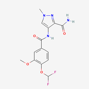 4-{[4-(difluoromethoxy)-3-methoxybenzoyl]amino}-1-methyl-1H-pyrazole-3-carboxamide