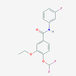 4-(difluoromethoxy)-3-ethoxy-N-(3-fluorophenyl)benzamide