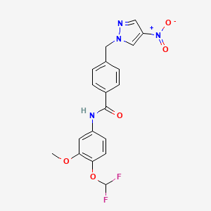 N-[4-(difluoromethoxy)-3-methoxyphenyl]-4-[(4-nitro-1H-pyrazol-1-yl)methyl]benzamide