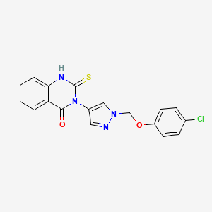 3-{1-[(4-CHLOROPHENOXY)METHYL]-1H-PYRAZOL-4-YL}-2-SULFANYL-4(3H)-QUINAZOLINONE