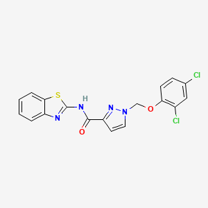 N~3~-(1,3-BENZOTHIAZOL-2-YL)-1-[(2,4-DICHLOROPHENOXY)METHYL]-1H-PYRAZOLE-3-CARBOXAMIDE