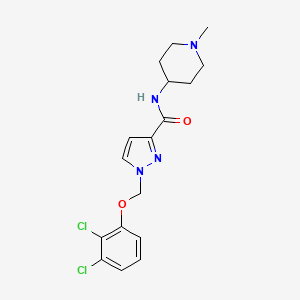 1-[(2,3-DICHLOROPHENOXY)METHYL]-N-(1-METHYL-4-PIPERIDYL)-1H-PYRAZOLE-3-CARBOXAMIDE