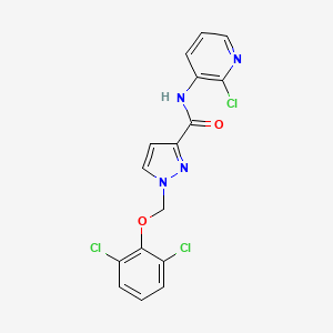 N~3~-(2-CHLORO-3-PYRIDYL)-1-[(2,6-DICHLOROPHENOXY)METHYL]-1H-PYRAZOLE-3-CARBOXAMIDE