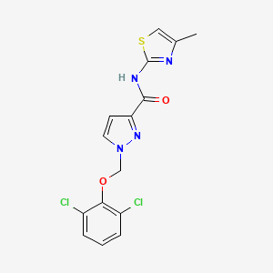 1-[(2,6-DICHLOROPHENOXY)METHYL]-N~3~-(4-METHYL-1,3-THIAZOL-2-YL)-1H-PYRAZOLE-3-CARBOXAMIDE