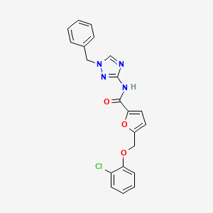 molecular formula C21H17ClN4O3 B4377863 N-(1-benzyl-1H-1,2,4-triazol-3-yl)-5-[(2-chlorophenoxy)methyl]-2-furamide 