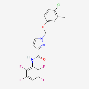 1-[(4-CHLORO-3-METHYLPHENOXY)METHYL]-N~3~-(2,3,5,6-TETRAFLUOROPHENYL)-1H-PYRAZOLE-3-CARBOXAMIDE