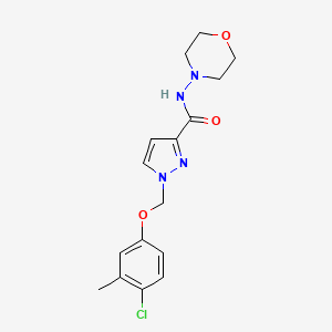 1-[(4-CHLORO-3-METHYLPHENOXY)METHYL]-N~3~-MORPHOLINO-1H-PYRAZOLE-3-CARBOXAMIDE