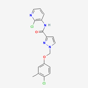 1-[(4-CHLORO-3-METHYLPHENOXY)METHYL]-N~3~-(2-CHLORO-3-PYRIDYL)-1H-PYRAZOLE-3-CARBOXAMIDE