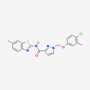 1-[(4-CHLORO-3-METHYLPHENOXY)METHYL]-N~3~-(6-METHYL-1,3-BENZOTHIAZOL-2-YL)-1H-PYRAZOLE-3-CARBOXAMIDE