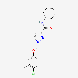 1-[(4-CHLORO-3-METHYLPHENOXY)METHYL]-N~3~-CYCLOHEXYL-1H-PYRAZOLE-3-CARBOXAMIDE