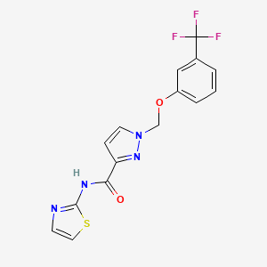 N~3~-(1,3-THIAZOL-2-YL)-1-{[3-(TRIFLUOROMETHYL)PHENOXY]METHYL}-1H-PYRAZOLE-3-CARBOXAMIDE