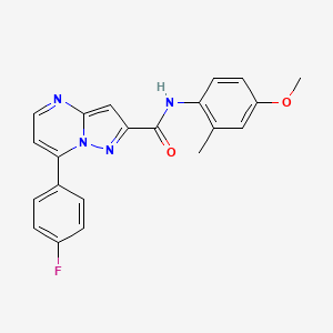 7-(4-fluorophenyl)-N-(4-methoxy-2-methylphenyl)pyrazolo[1,5-a]pyrimidine-2-carboxamide