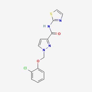 1-[(2-CHLOROPHENOXY)METHYL]-N~3~-(1,3-THIAZOL-2-YL)-1H-PYRAZOLE-3-CARBOXAMIDE