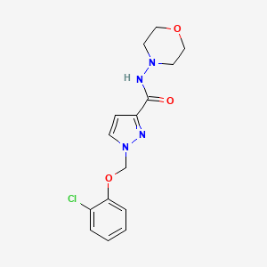 molecular formula C15H17ClN4O3 B4377948 1-[(2-CHLOROPHENOXY)METHYL]-N~3~-MORPHOLINO-1H-PYRAZOLE-3-CARBOXAMIDE 