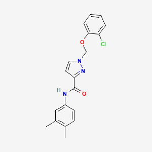 1-[(2-CHLOROPHENOXY)METHYL]-N~3~-(3,4-DIMETHYLPHENYL)-1H-PYRAZOLE-3-CARBOXAMIDE