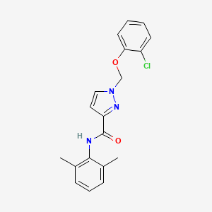 molecular formula C19H18ClN3O2 B4377958 1-[(2-CHLOROPHENOXY)METHYL]-N~3~-(2,6-DIMETHYLPHENYL)-1H-PYRAZOLE-3-CARBOXAMIDE 