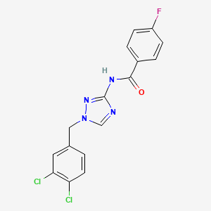 N-[1-(3,4-dichlorobenzyl)-1H-1,2,4-triazol-3-yl]-4-fluorobenzamide