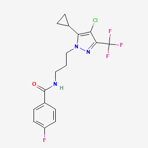 N-{3-[4-chloro-5-cyclopropyl-3-(trifluoromethyl)-1H-pyrazol-1-yl]propyl}-4-fluorobenzamide