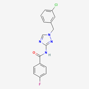 N-[1-(3-chlorobenzyl)-1H-1,2,4-triazol-3-yl]-4-fluorobenzamide