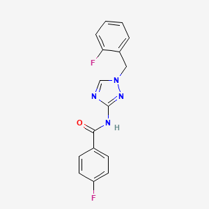 4-fluoro-N-[1-(2-fluorobenzyl)-1H-1,2,4-triazol-3-yl]benzamide