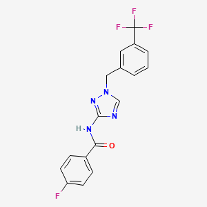 4-fluoro-N-{1-[3-(trifluoromethyl)benzyl]-1H-1,2,4-triazol-3-yl}benzamide