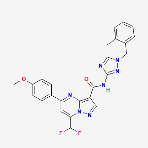 7-(difluoromethyl)-5-(4-methoxyphenyl)-N-[1-(2-methylbenzyl)-1H-1,2,4-triazol-3-yl]pyrazolo[1,5-a]pyrimidine-3-carboxamide