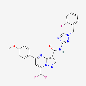 7-(difluoromethyl)-N-[1-(2-fluorobenzyl)-1H-1,2,4-triazol-3-yl]-5-(4-methoxyphenyl)pyrazolo[1,5-a]pyrimidine-3-carboxamide