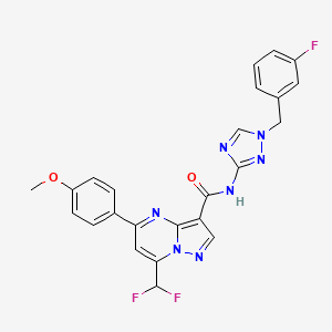 7-(difluoromethyl)-N-[1-(3-fluorobenzyl)-1H-1,2,4-triazol-3-yl]-5-(4-methoxyphenyl)pyrazolo[1,5-a]pyrimidine-3-carboxamide