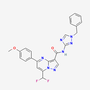 molecular formula C24H19F2N7O2 B4378058 N-(1-benzyl-1H-1,2,4-triazol-3-yl)-7-(difluoromethyl)-5-(4-methoxyphenyl)pyrazolo[1,5-a]pyrimidine-3-carboxamide 