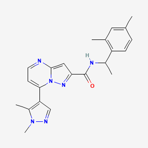 N-[1-(2,4-dimethylphenyl)ethyl]-7-(1,5-dimethyl-1H-pyrazol-4-yl)pyrazolo[1,5-a]pyrimidine-2-carboxamide