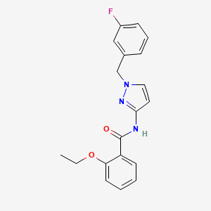 molecular formula C19H18FN3O2 B4378088 2-ethoxy-N-[1-(3-fluorobenzyl)-1H-pyrazol-3-yl]benzamide 