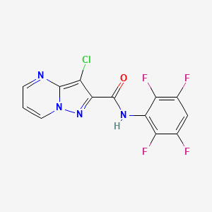 3-chloro-N-(2,3,5,6-tetrafluorophenyl)pyrazolo[1,5-a]pyrimidine-2-carboxamide