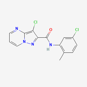 molecular formula C14H10Cl2N4O B4378116 3-CHLORO-N~2~-(5-CHLORO-2-METHYLPHENYL)PYRAZOLO[1,5-A]PYRIMIDINE-2-CARBOXAMIDE 