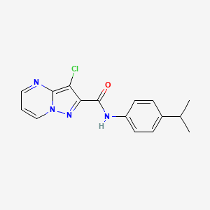 3-chloro-N-[4-(propan-2-yl)phenyl]pyrazolo[1,5-a]pyrimidine-2-carboxamide