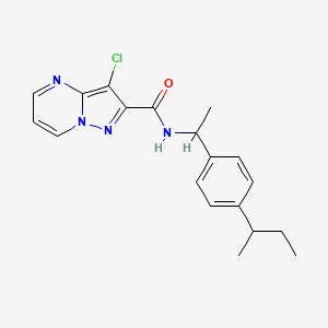 N~2~-{1-[4-(SEC-BUTYL)PHENYL]ETHYL}-3-CHLOROPYRAZOLO[1,5-A]PYRIMIDINE-2-CARBOXAMIDE