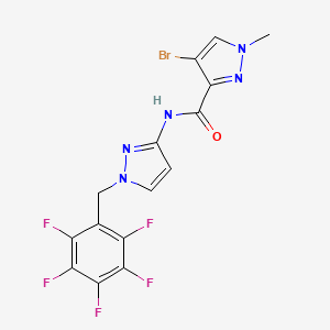 4-BROMO-1-METHYL-N-[1-(2,3,4,5,6-PENTAFLUOROBENZYL)-1H-PYRAZOL-3-YL]-1H-PYRAZOLE-3-CARBOXAMIDE