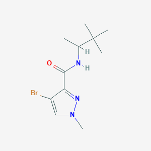 molecular formula C11H18BrN3O B4378176 4-bromo-1-methyl-N-(1,2,2-trimethylpropyl)-1H-pyrazole-3-carboxamide 