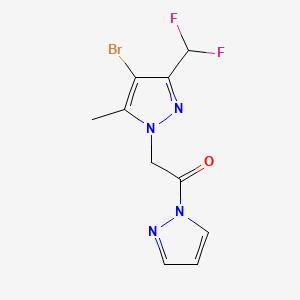 2-[4-bromo-3-(difluoromethyl)-5-methyl-1H-pyrazol-1-yl]-1-(1H-pyrazol-1-yl)ethanone