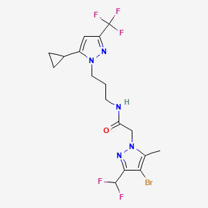 2-[4-bromo-3-(difluoromethyl)-5-methyl-1H-pyrazol-1-yl]-N-{3-[5-cyclopropyl-3-(trifluoromethyl)-1H-pyrazol-1-yl]propyl}acetamide